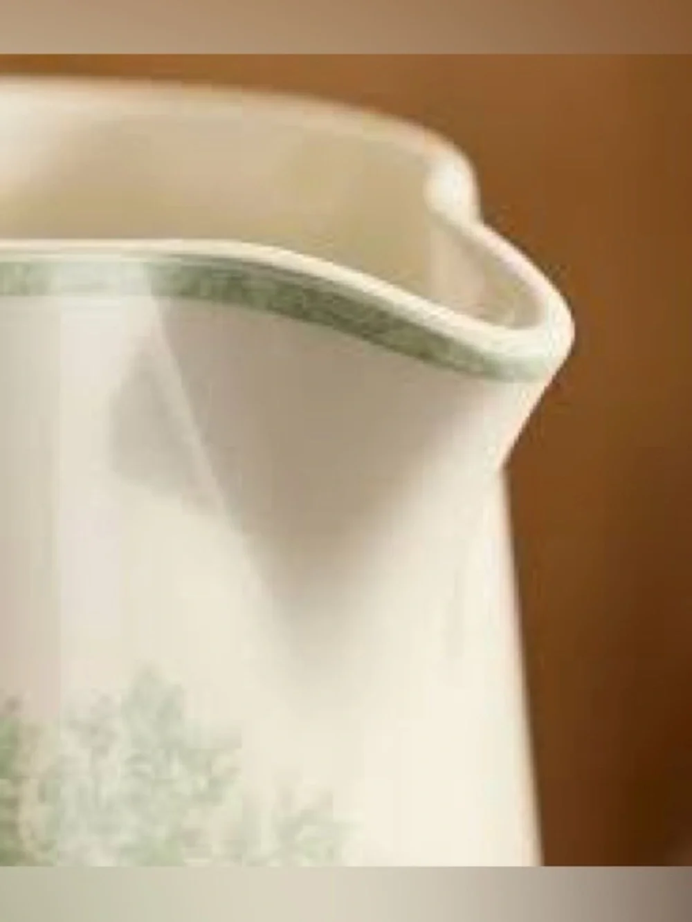Bunny Toile Stoneware Pitcher | Anthropologie New - Picture 4 of 4